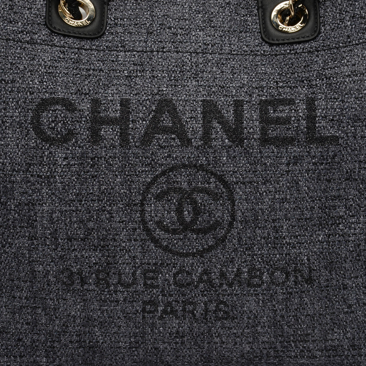 Chanel Blue Glitter Tweed Medium Deauville Tote