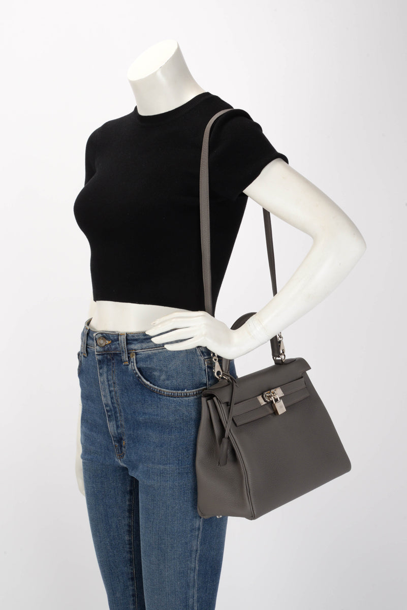 Hermes Gris Etain Togo Kelly 28
