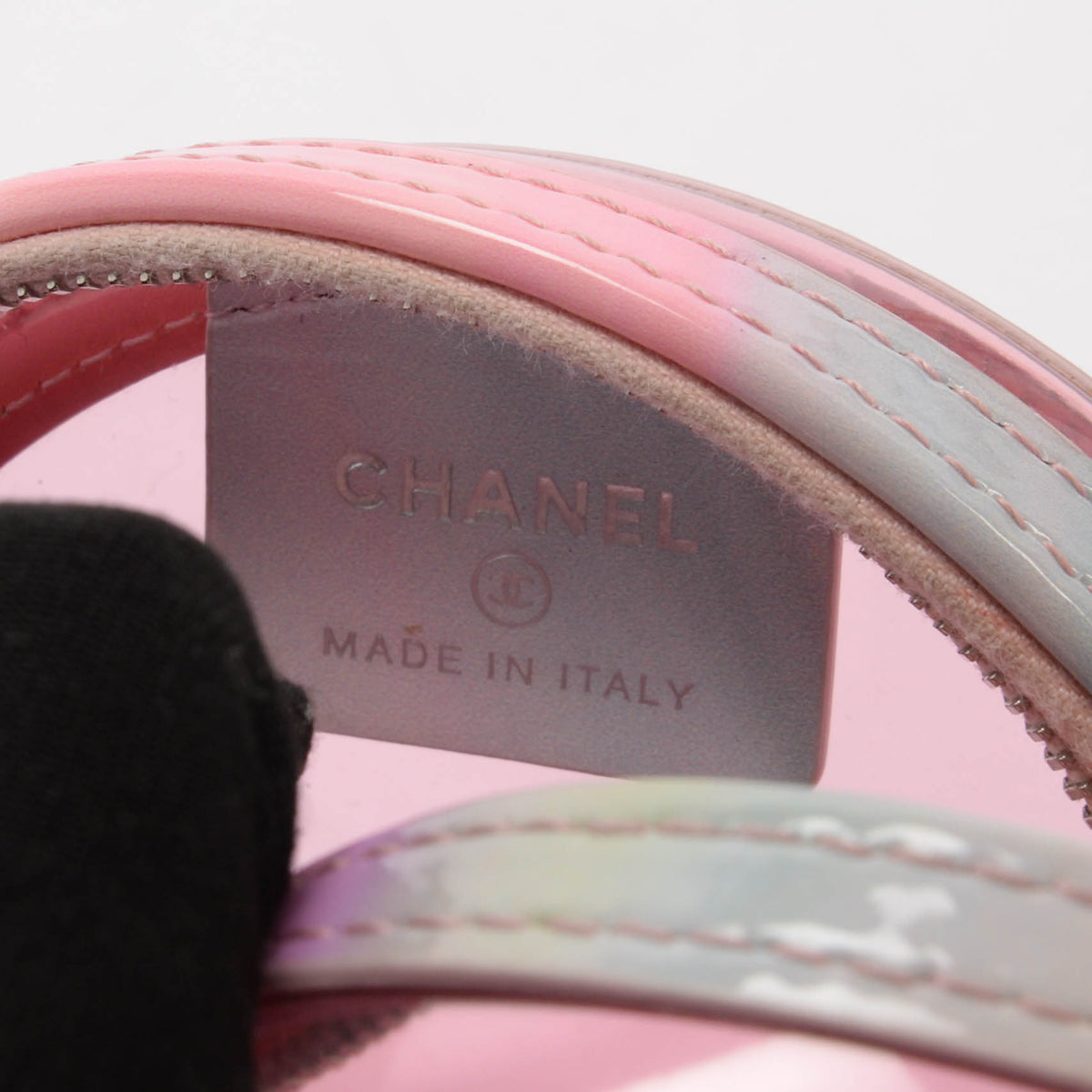 Chanel Pink PVC Filigree Round CC Bag