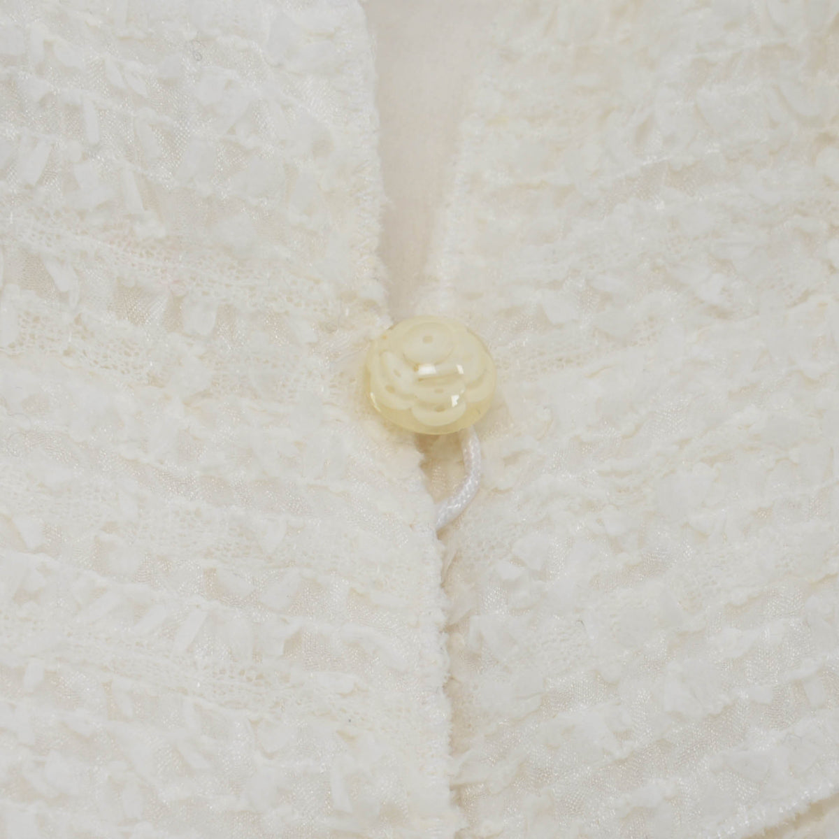 Chanel Ecru Fantasy Tweed Drawstring Jacket FR 40