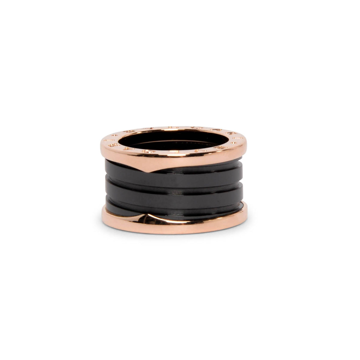 Bulgari Black 18k Rose Gold B.zero1 Four-Band Ring
