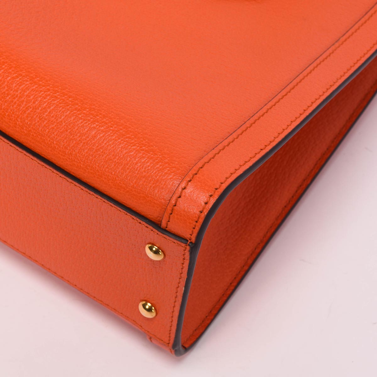 Gucci Orange Grained Leather Medium Diana Bag