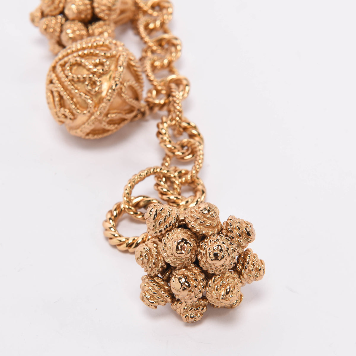 Loewe Vintage Gold Tone Charm Bracelet