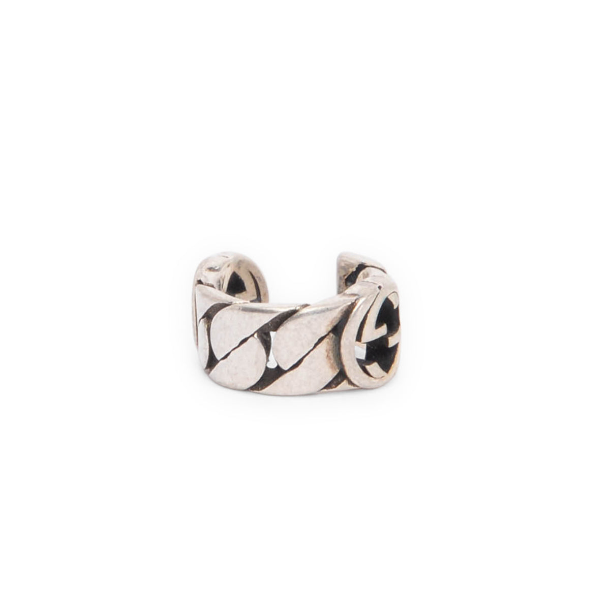 Gucci Silver Sterling Silver GG Interlocking Ear Cuff