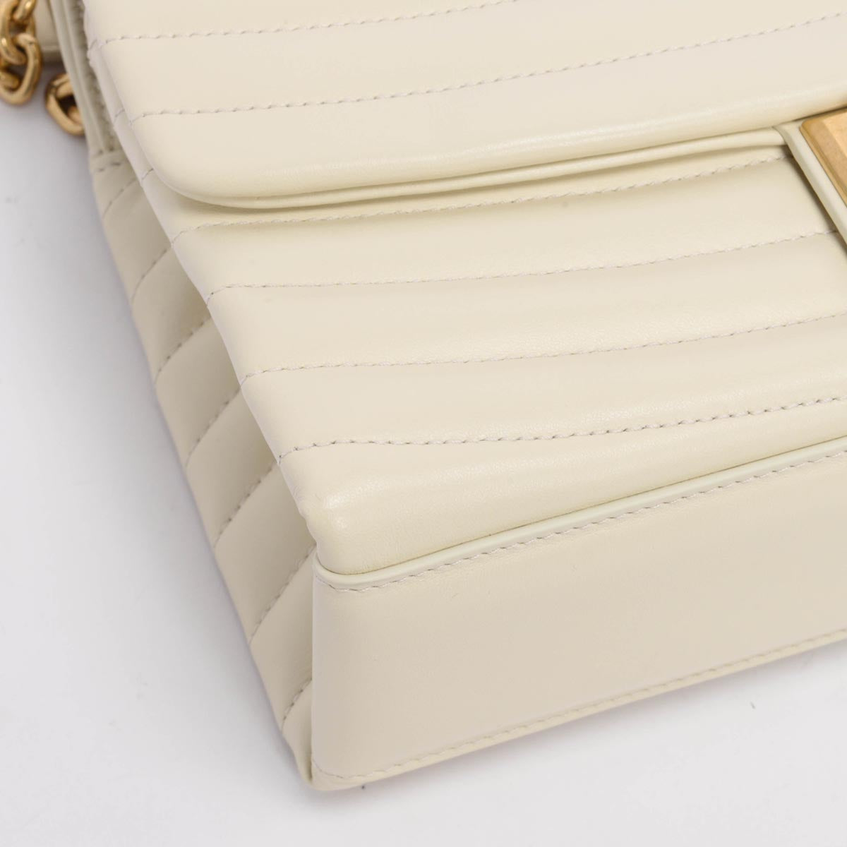 Ferragamo Marscapone Quilted Calfskin Medium Mat Flap Bag
