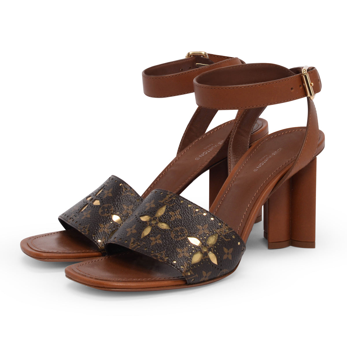 Louis Vuitton Tan Monogram Silhouette Sandals 41