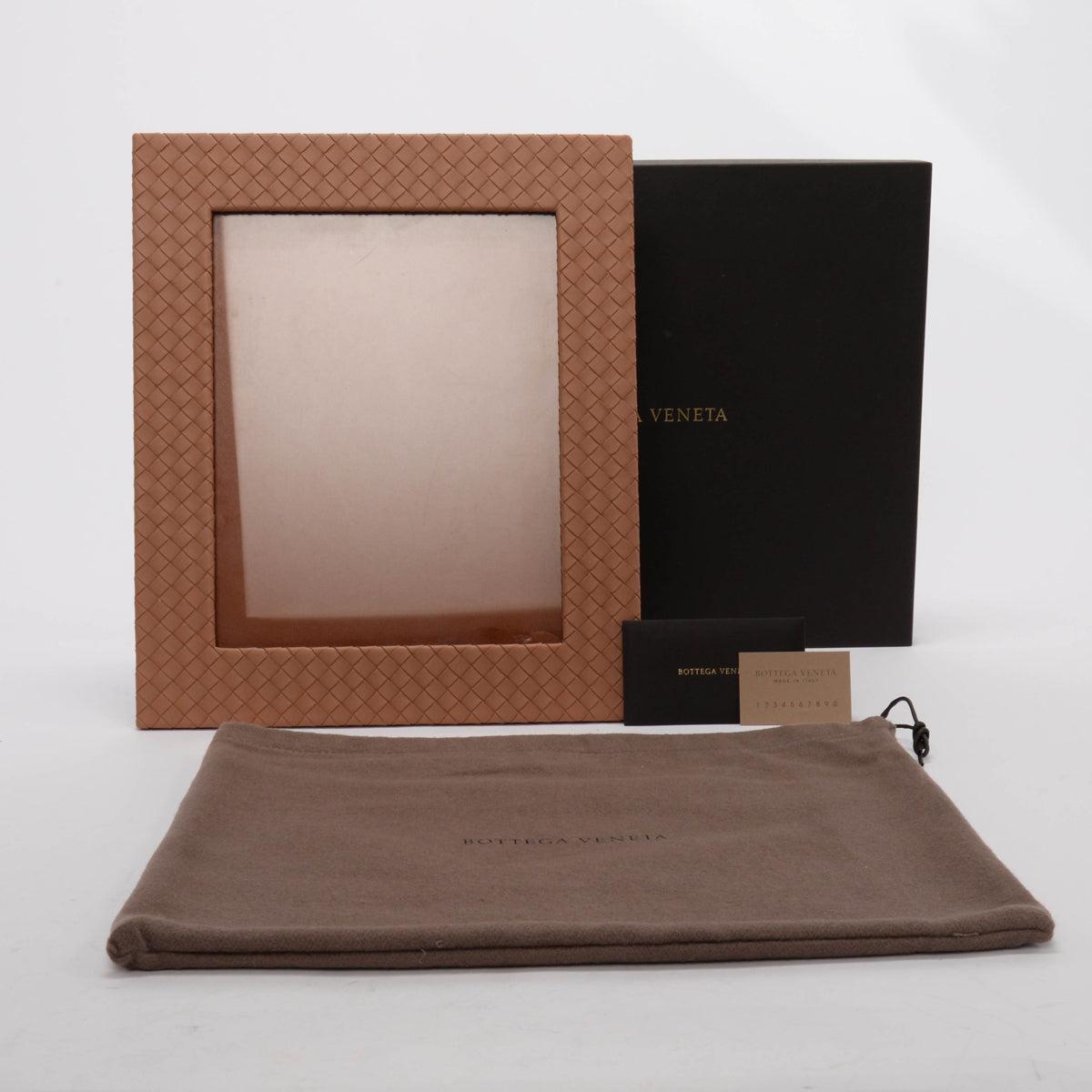Bottega Veneta Camel Intrecciato Photo Frame
