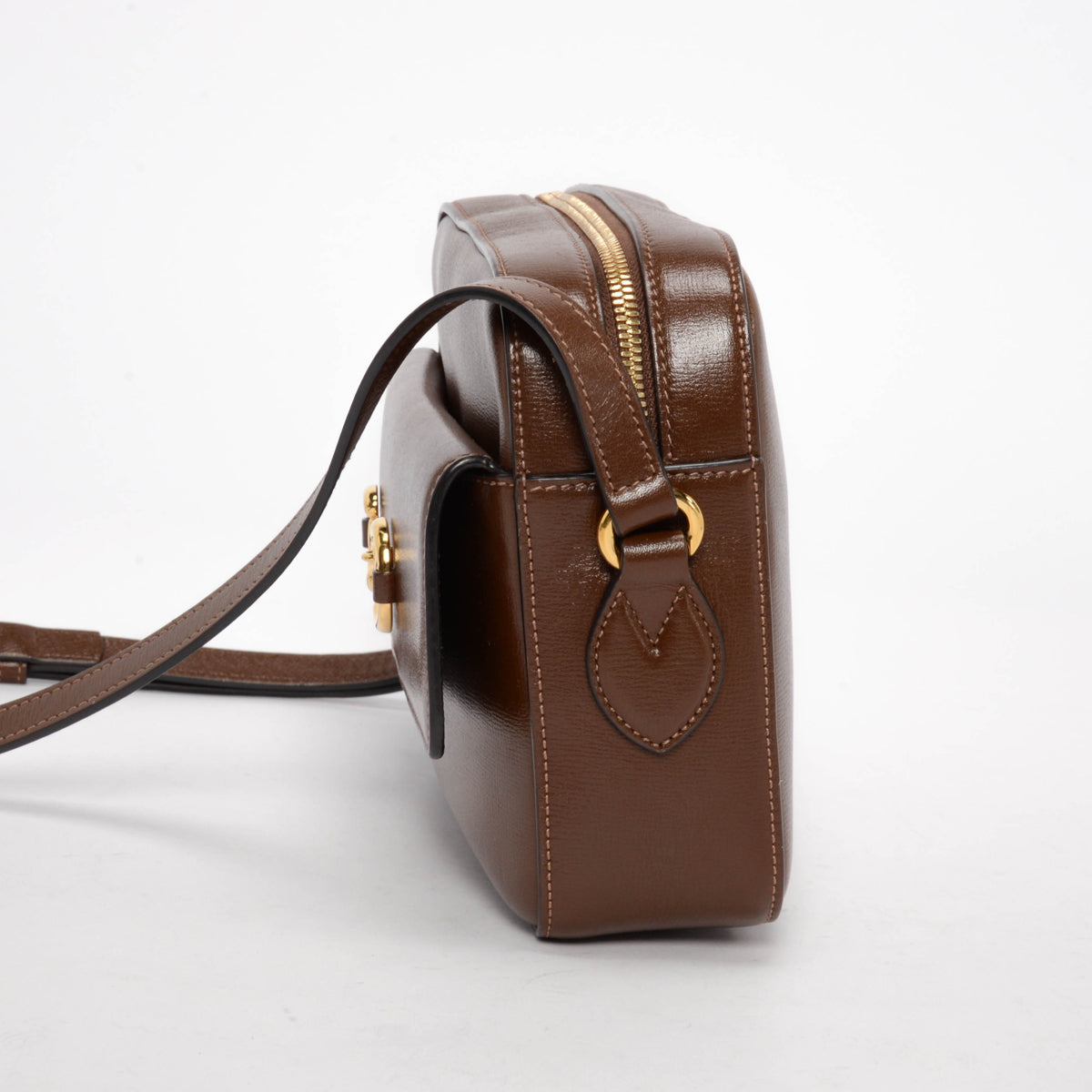 Gucci Brown Calfskin Small Horsebit 1955 Shoulder Bag