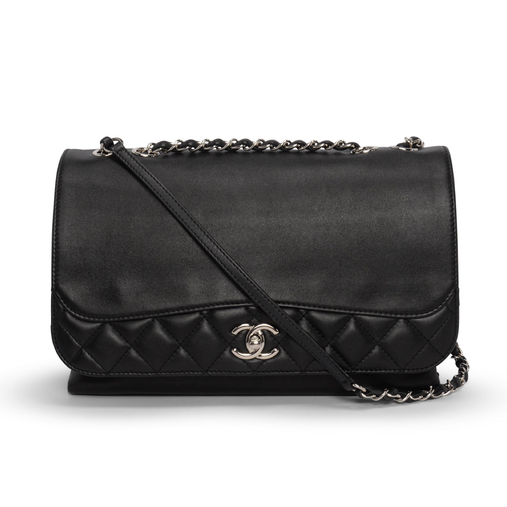 Chanel Black Lambskin Medium Tramezzo Bag