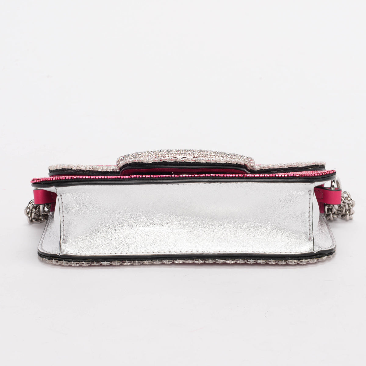 Valentino Pink Crystal Embellished Small Loco Bag