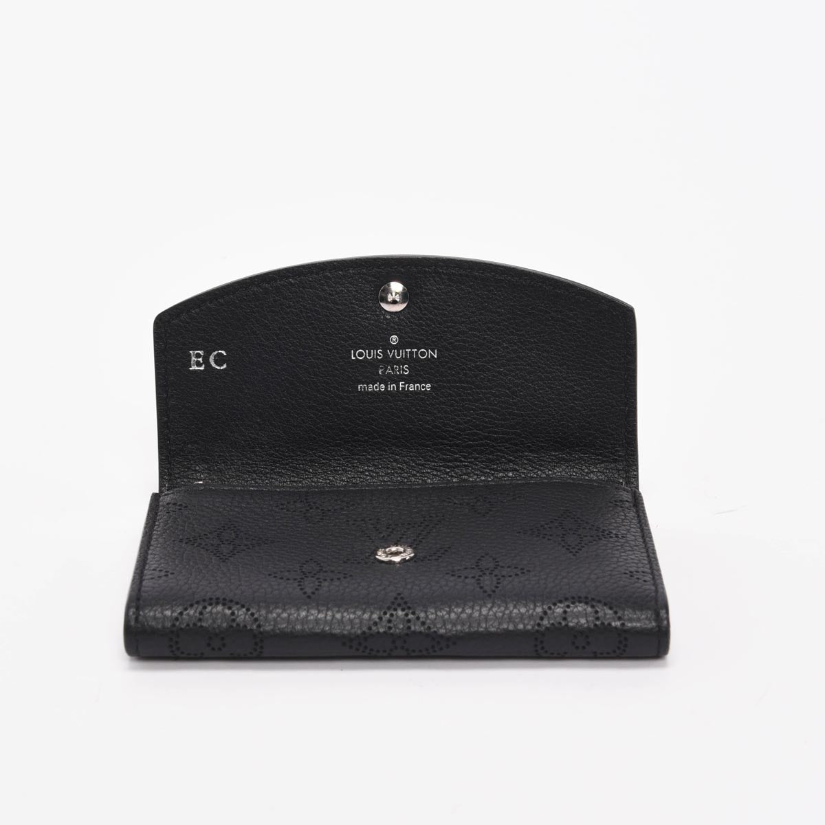 Louis Vuitton Black Monogram Mahina Porte Monnaie Anae Coin Purse