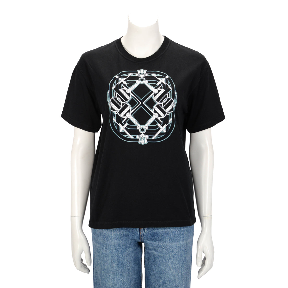 Hermes Black Cotton Mors a Jouets T-Shirt FR 38