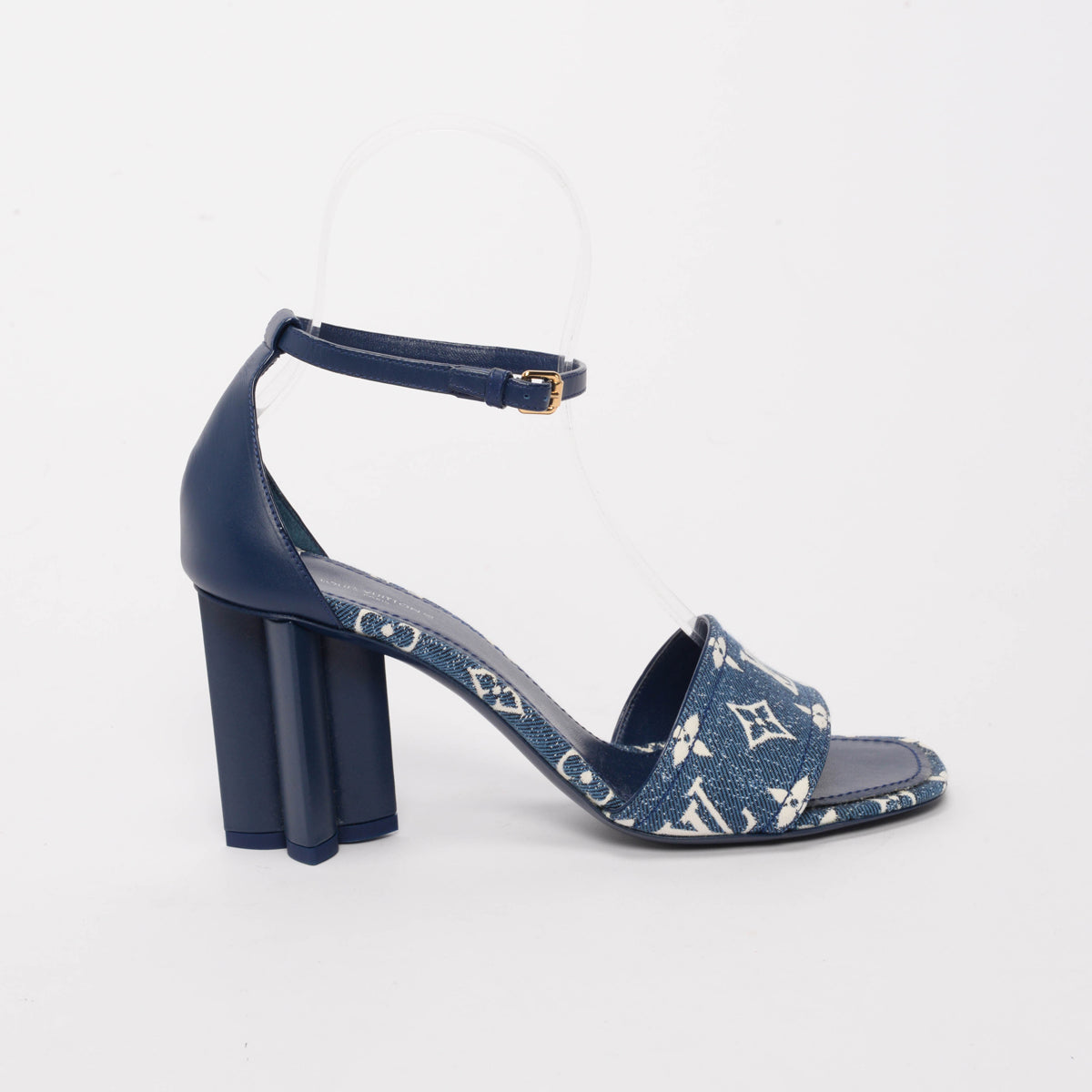 Louis Vuitton Blue Monogram Denim Silhouette Sandals 41