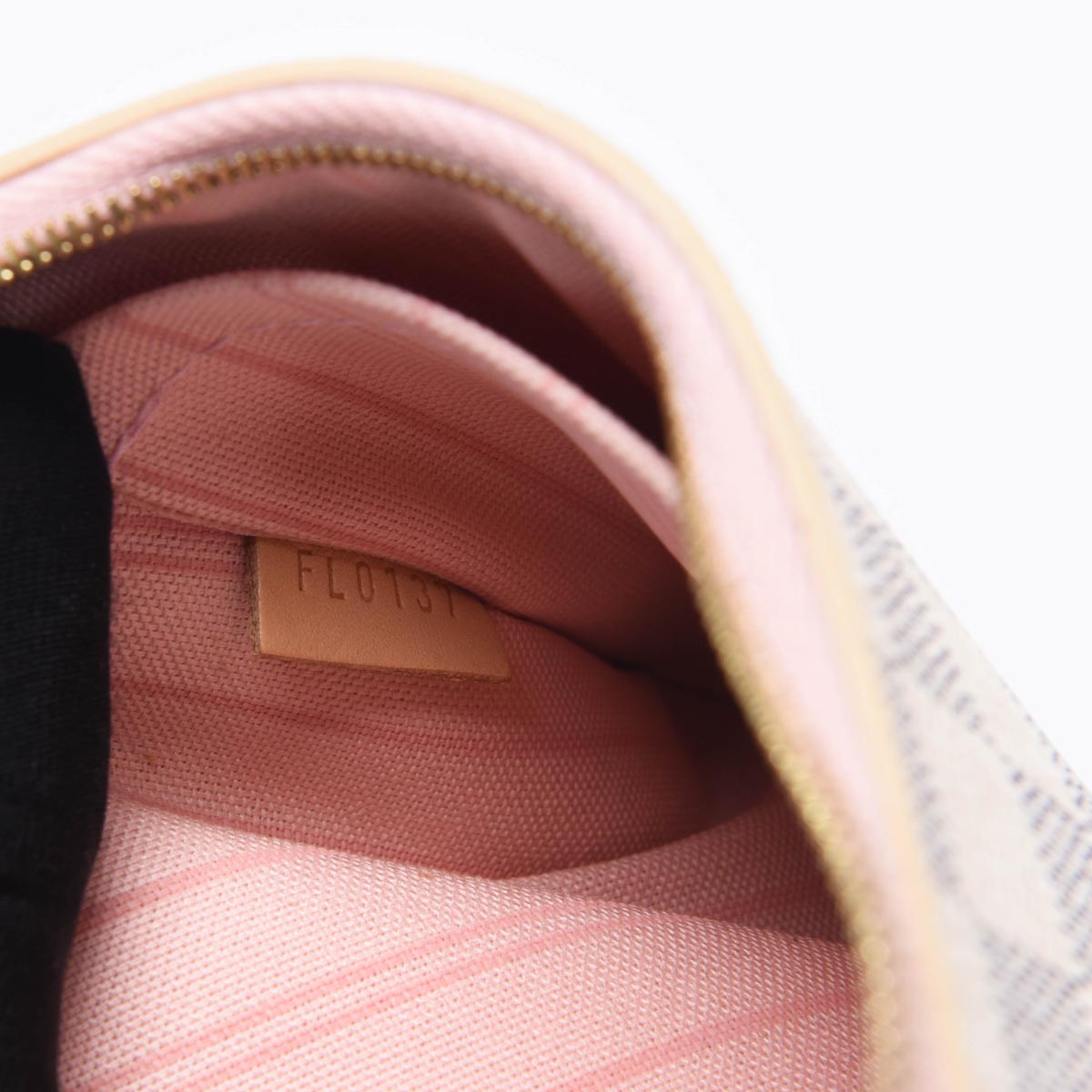 Louis Vuitton Rose Ballerine Damier Azur Neverfull Pouch