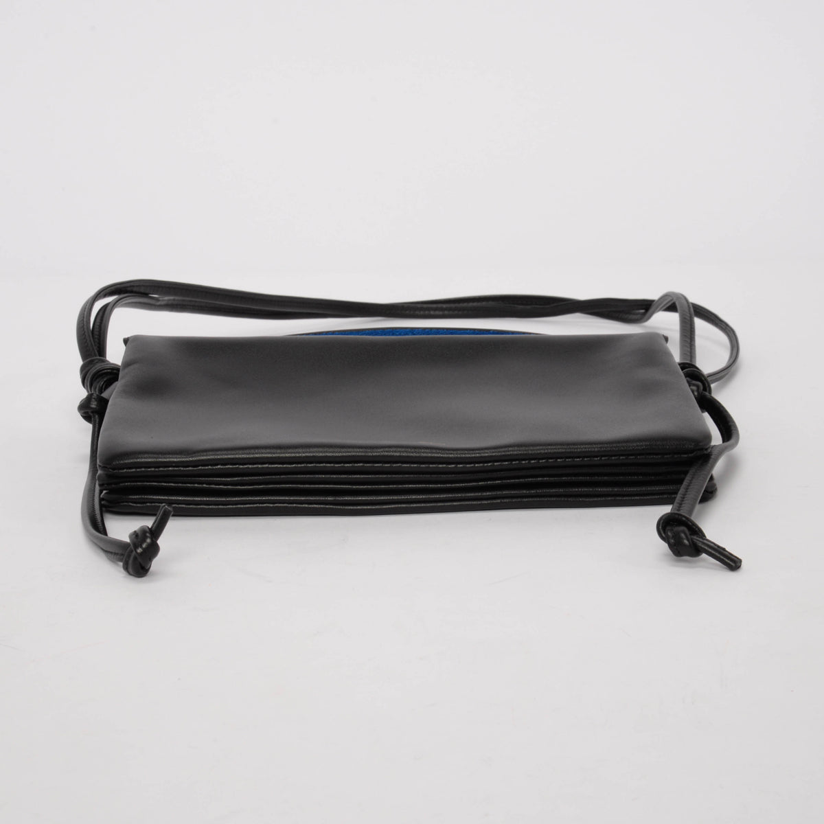 Celine Black Smooth Lambskin Trio Flap Bag