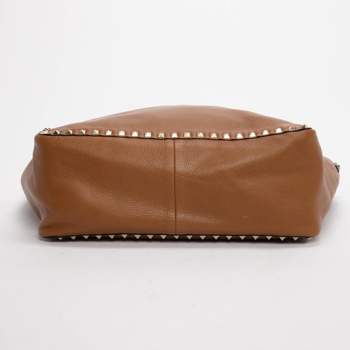 Valentino Black & Tan Grained Calfskin Reversible Rockstud Tote