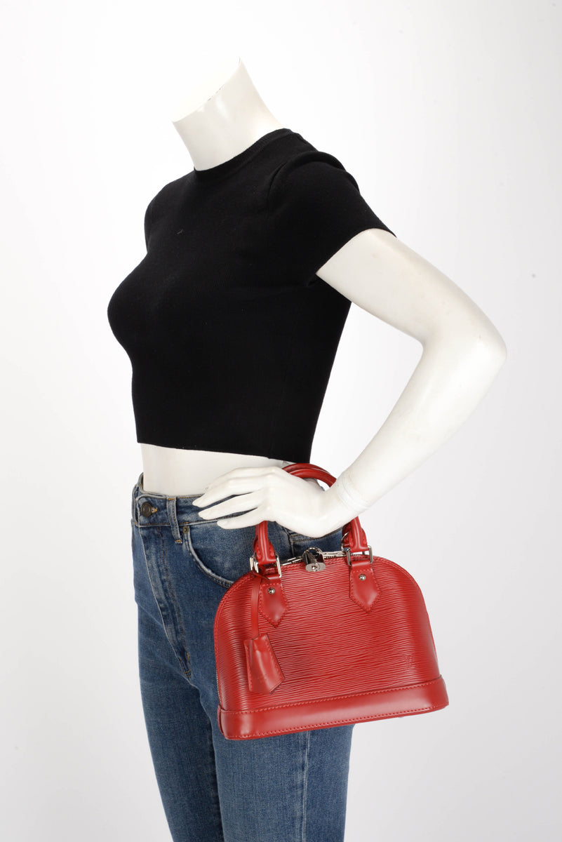 Louis Vuitton Carmine Red Epi Leather Alma BB