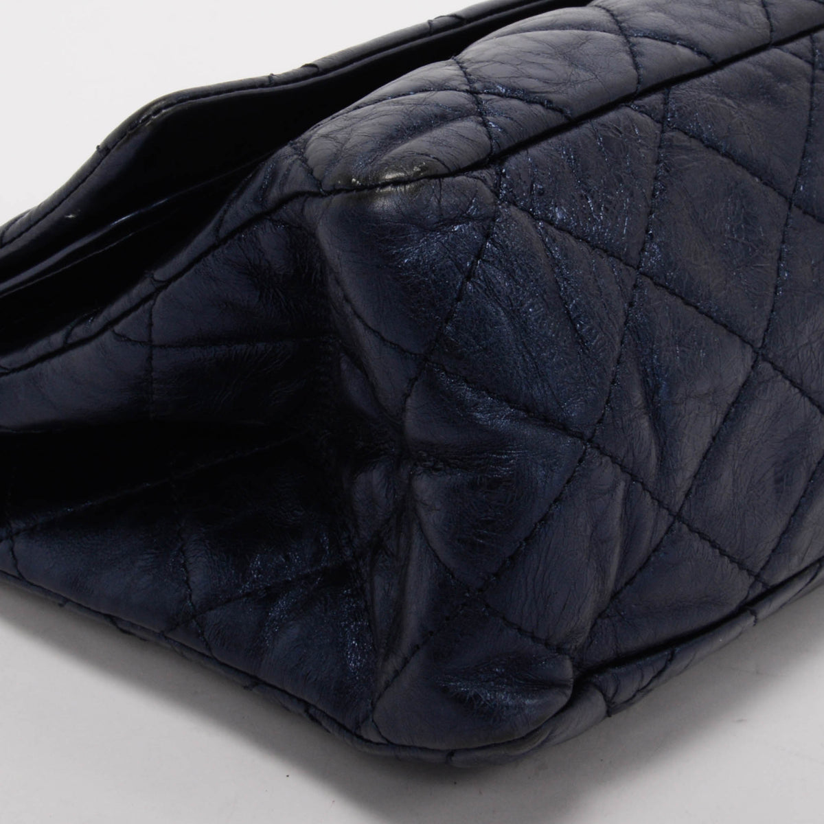 Chanel Blue Metallic Aged Calfskin 2.55 Reissue 227 Flap Bag