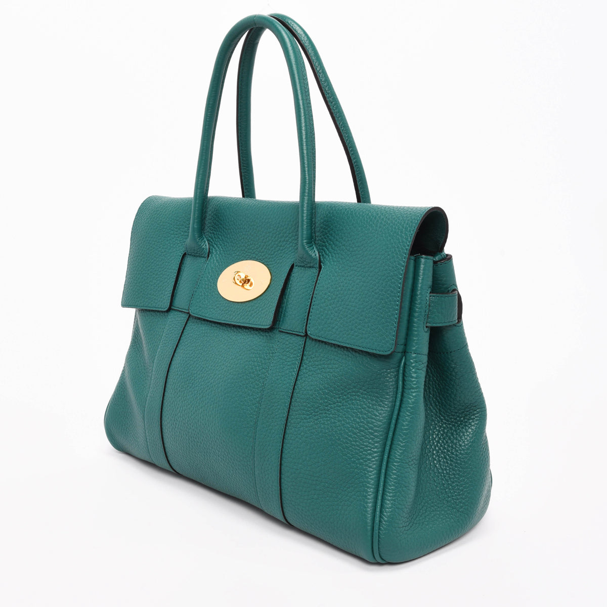 Mulberry Emerald Green Heavy Grain Classic Bayswater Tote