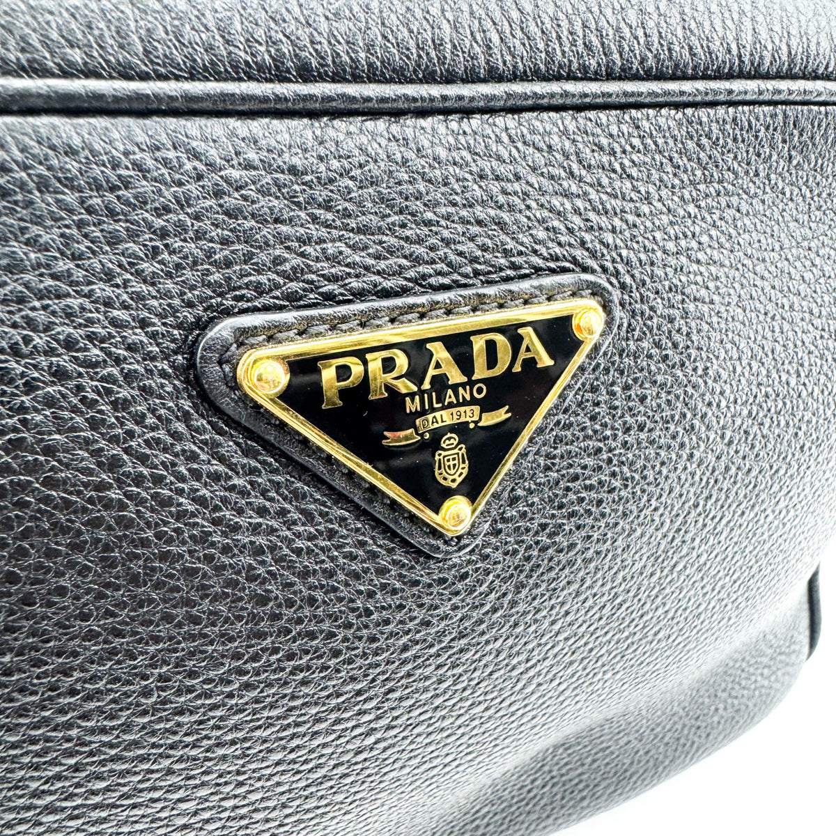 Prada Black Vitello Phenix Camera Bag
