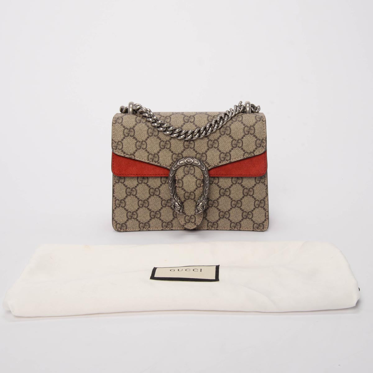 Gucci Red GG Supreme Mini Dionysus Bag