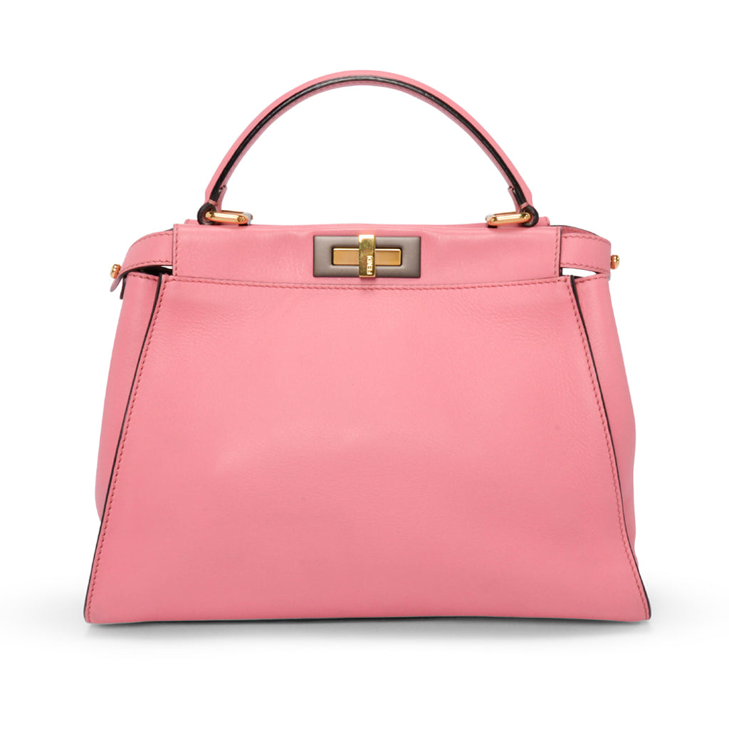 Fendi Pink Calfskin Medium Peekaboo Bag
