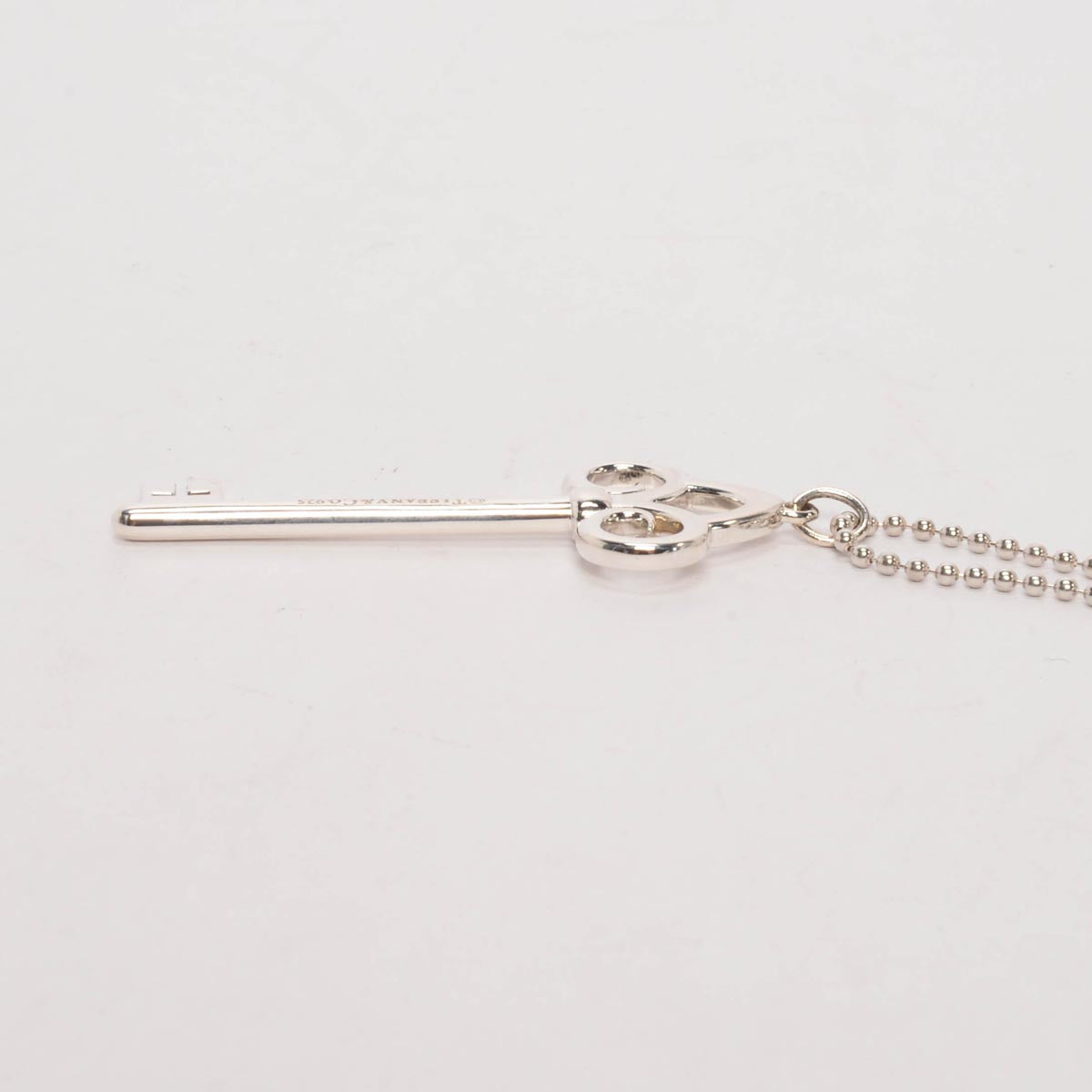 Tiffany & Co Sterling Silver Large Fleur De Lis Key Pendant