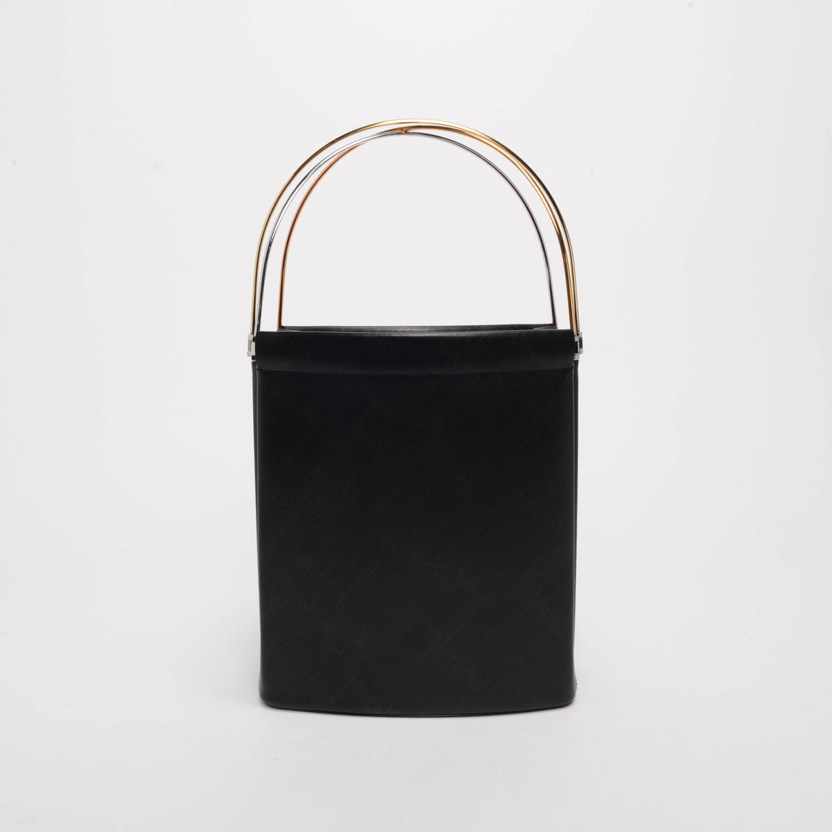 Cartier Black Embossed Calfskin Trinity Tote