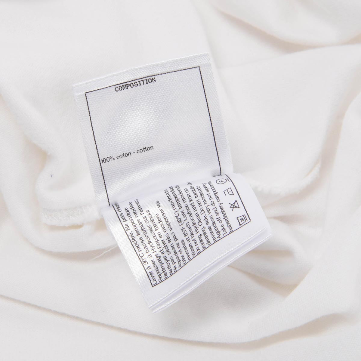 Chanel White Cotton CC Motif Embroidered T-Shirt XL