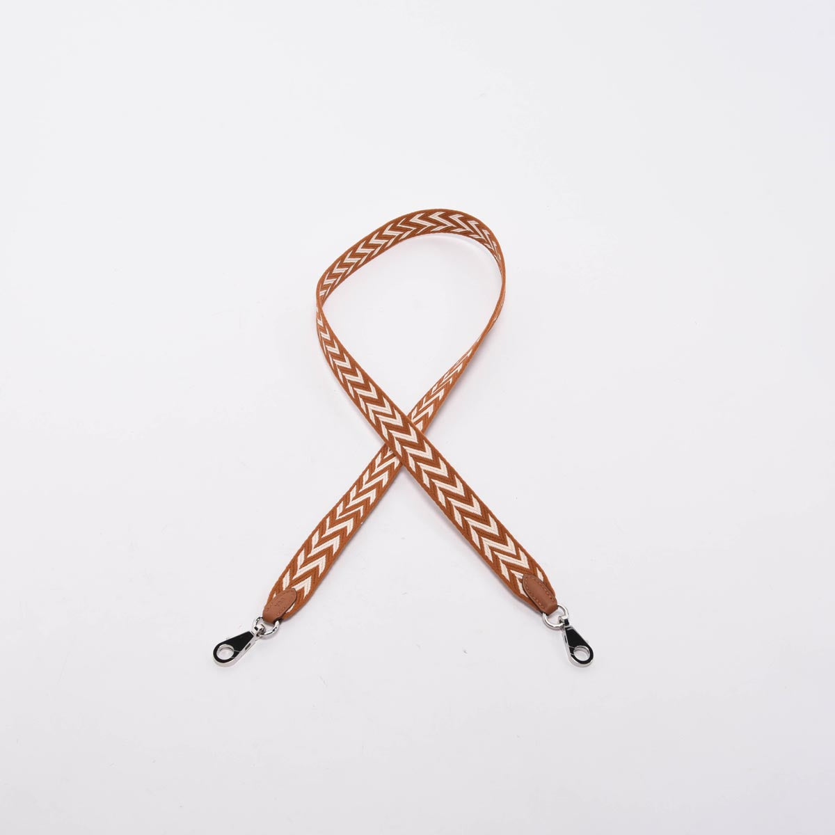 Hermes Tan Canvas Sangle Zigzag 25mm Bag Strap