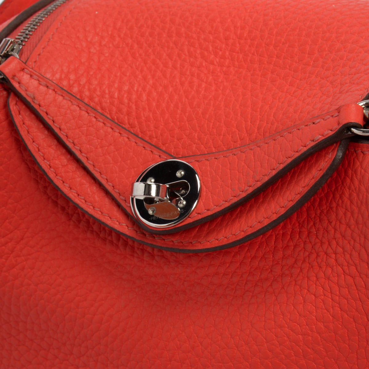 Hermes Rose Texas Clemence Mini Lindy 20