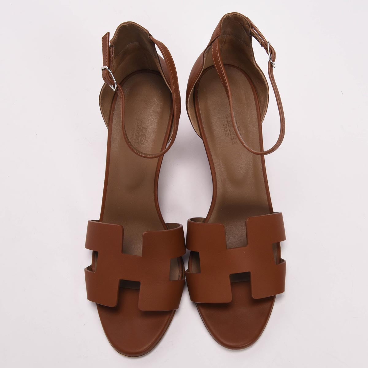 Hermes Gold Calfskin Legend Sandals 41