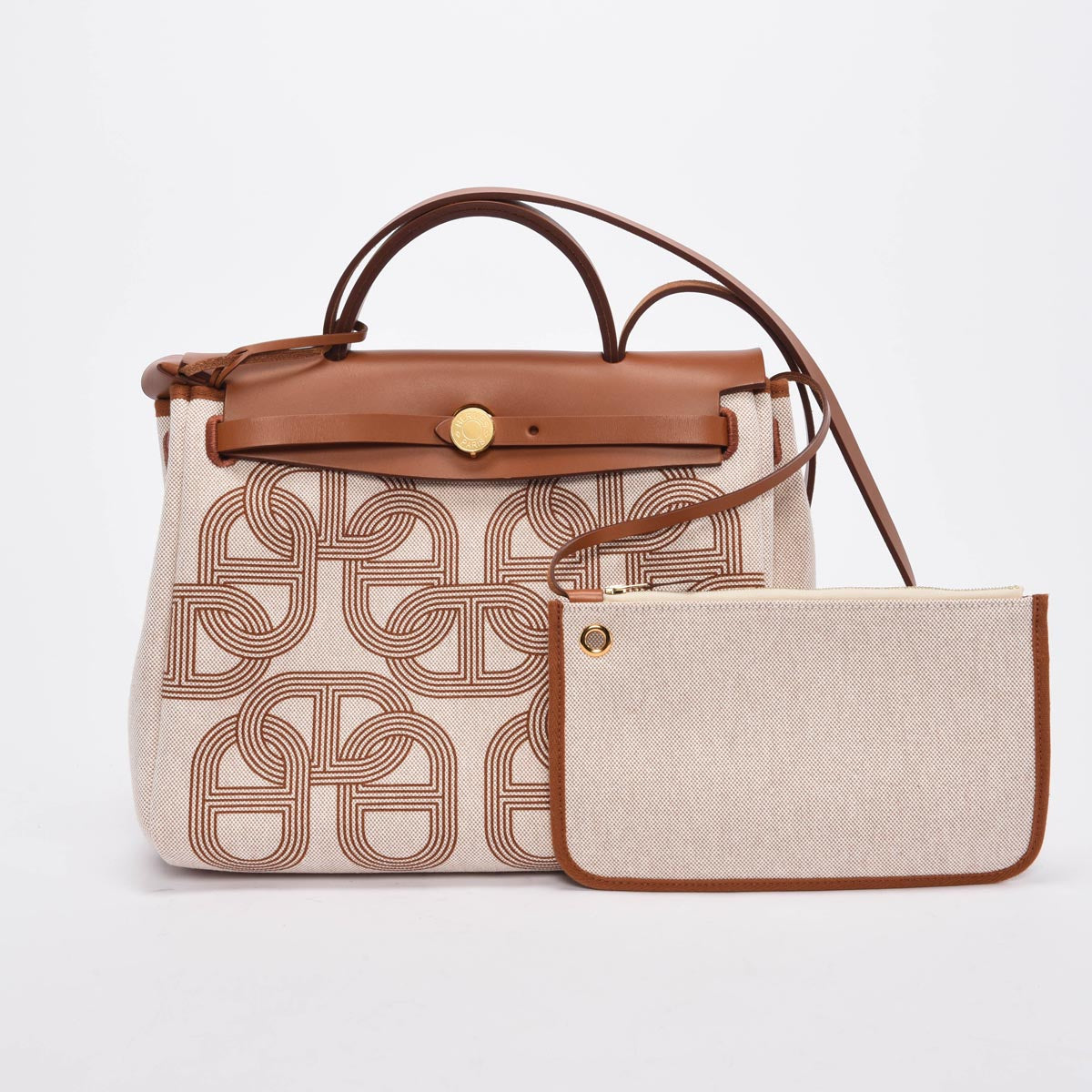 Hermes Ecru H Plume & Hunter CC Circuit 24 Herbag Zip 31