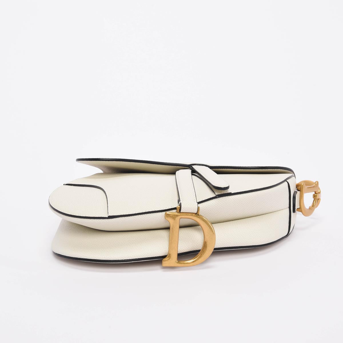 Dior Latte Grained Calfskin Saddle Bag