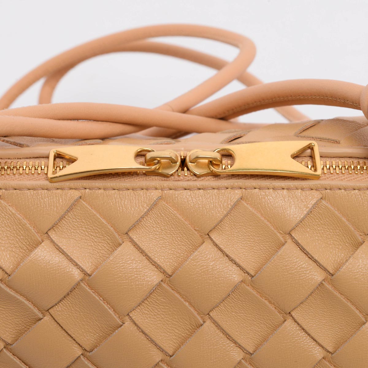 Bottega Veneta Almond Intrecciato Small Loop Camera Bag