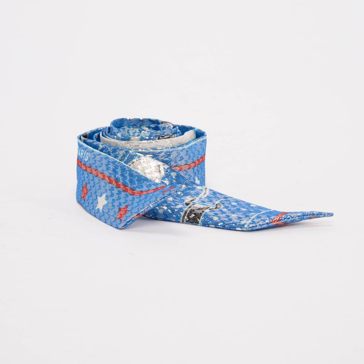 Hermes Blue Silk & Lurex Disco Coaching Twillon