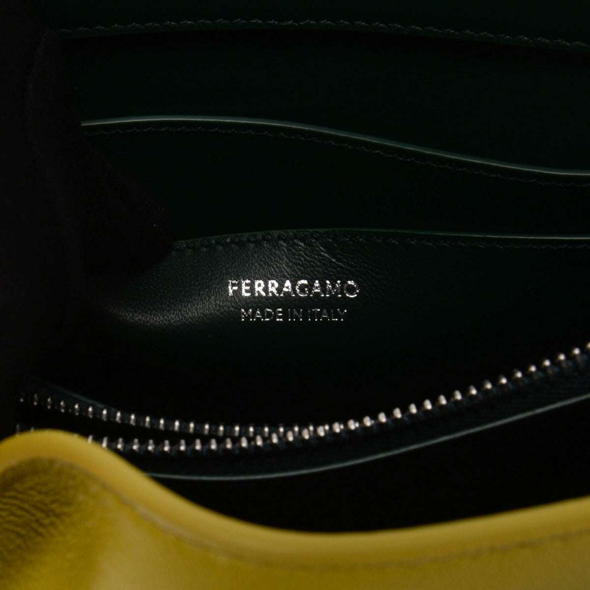 Ferragamo Bi-Colour Calfskin Medium Hug Soft Shoulder Bag