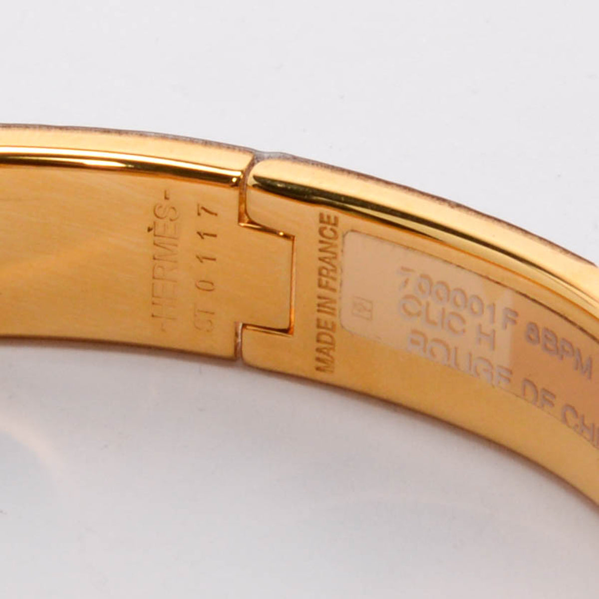 Hermes Rouge de Chine Enamel Clic H Bracelet