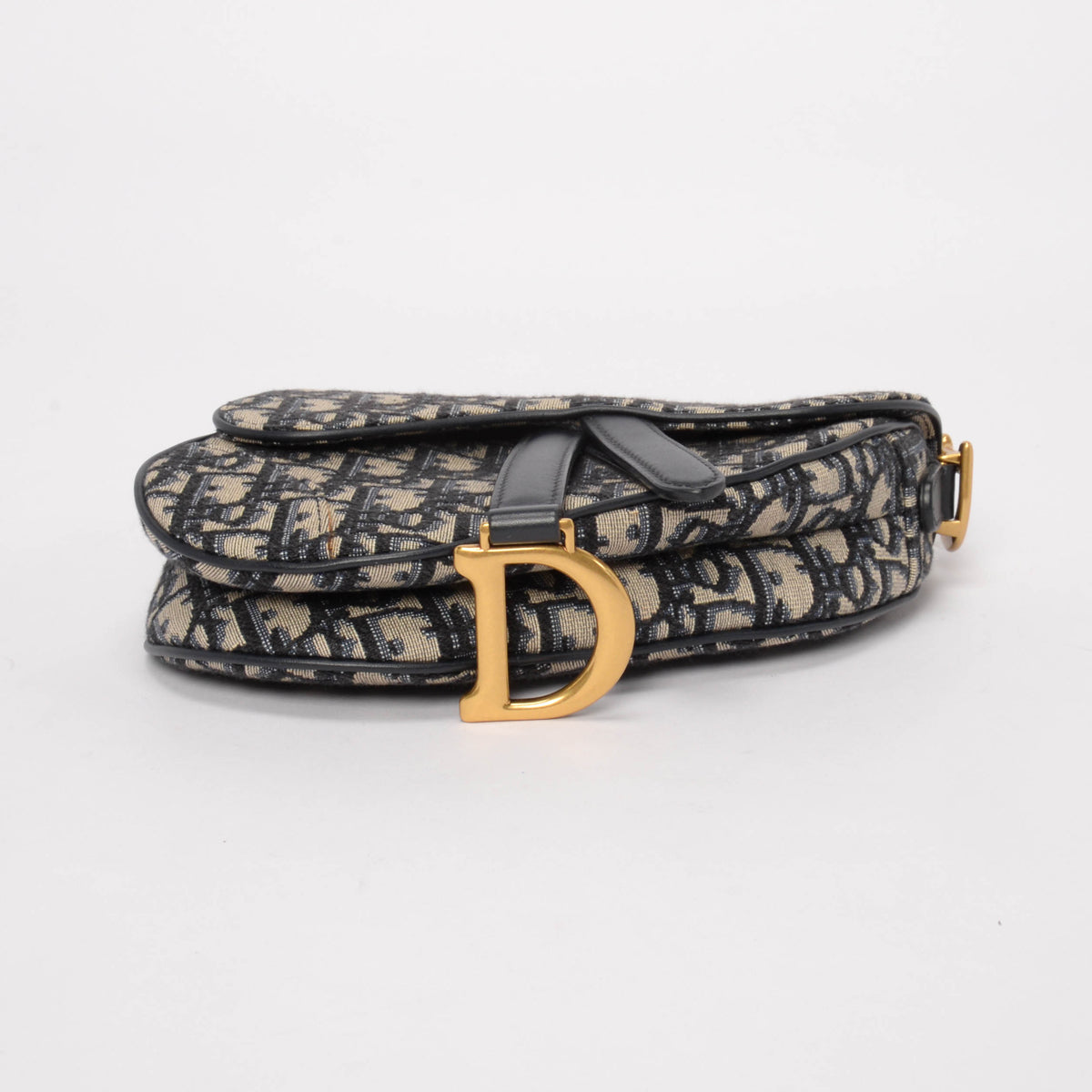 Dior Blue Oblique Canvas Mini Saddle Bag