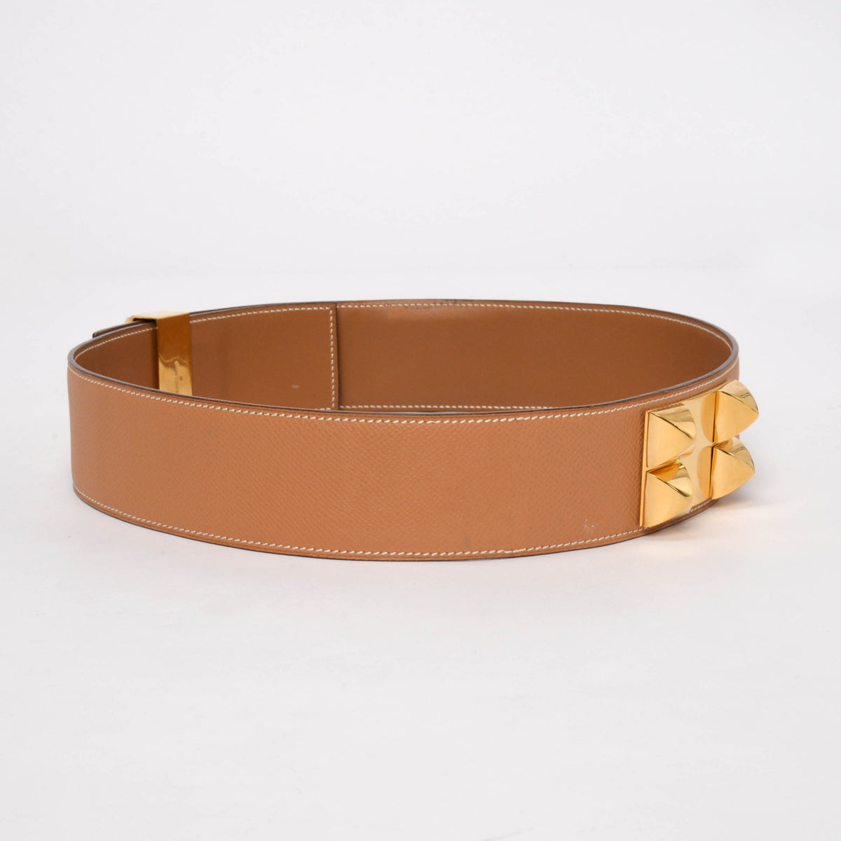 Hermes Gold Epsom Collier de Chien Belt GHW