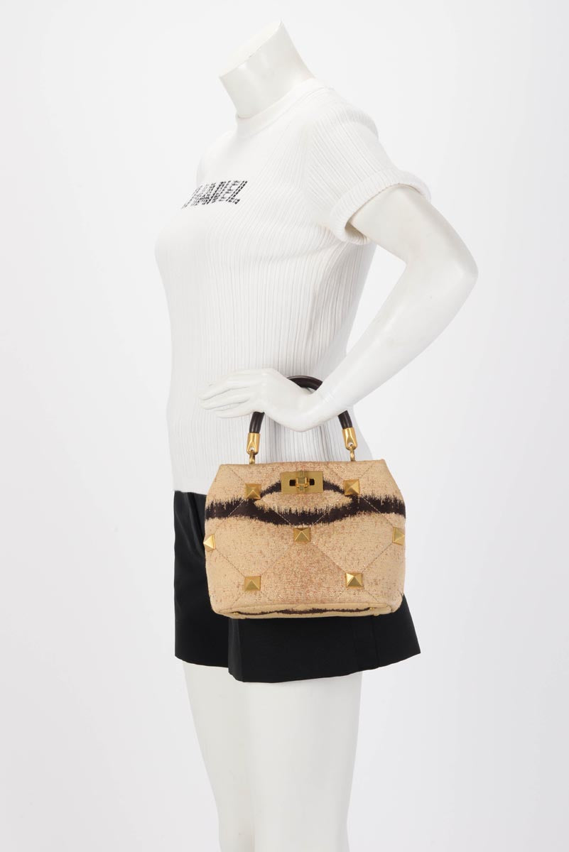 Valentino Jacquard Tiger 1967 Roman Stud Bag
