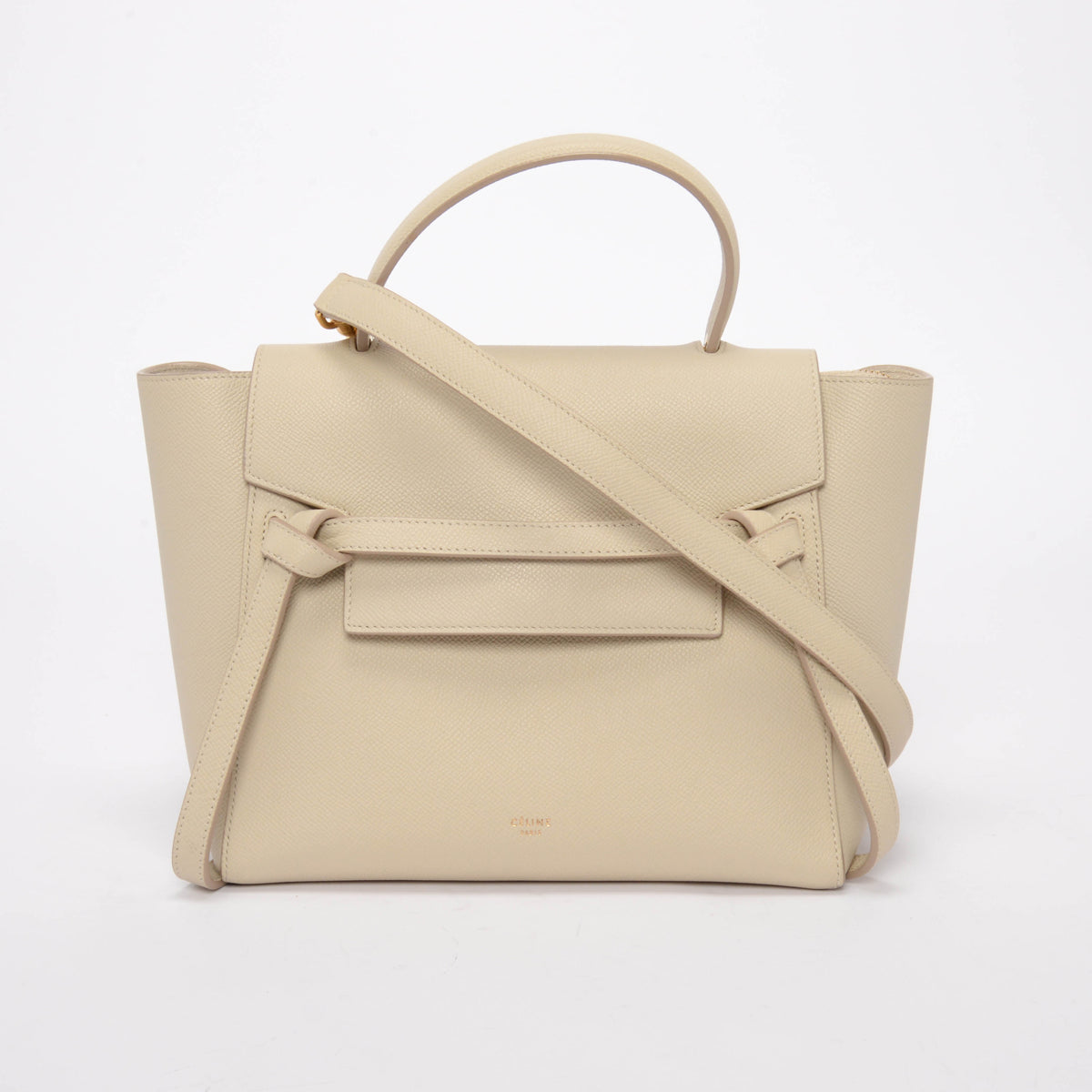 Celine Light Beige Grained Calfskin Micro Belt Bag