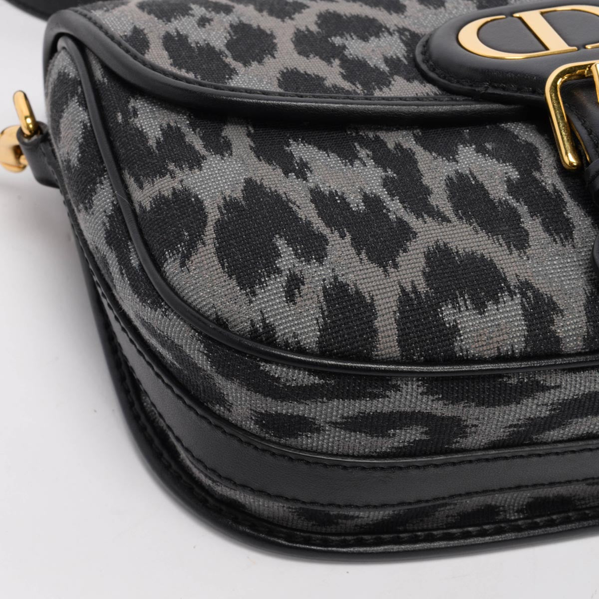 Dior Grey Mizza Canvas Medium Bobby Shoulder Bag