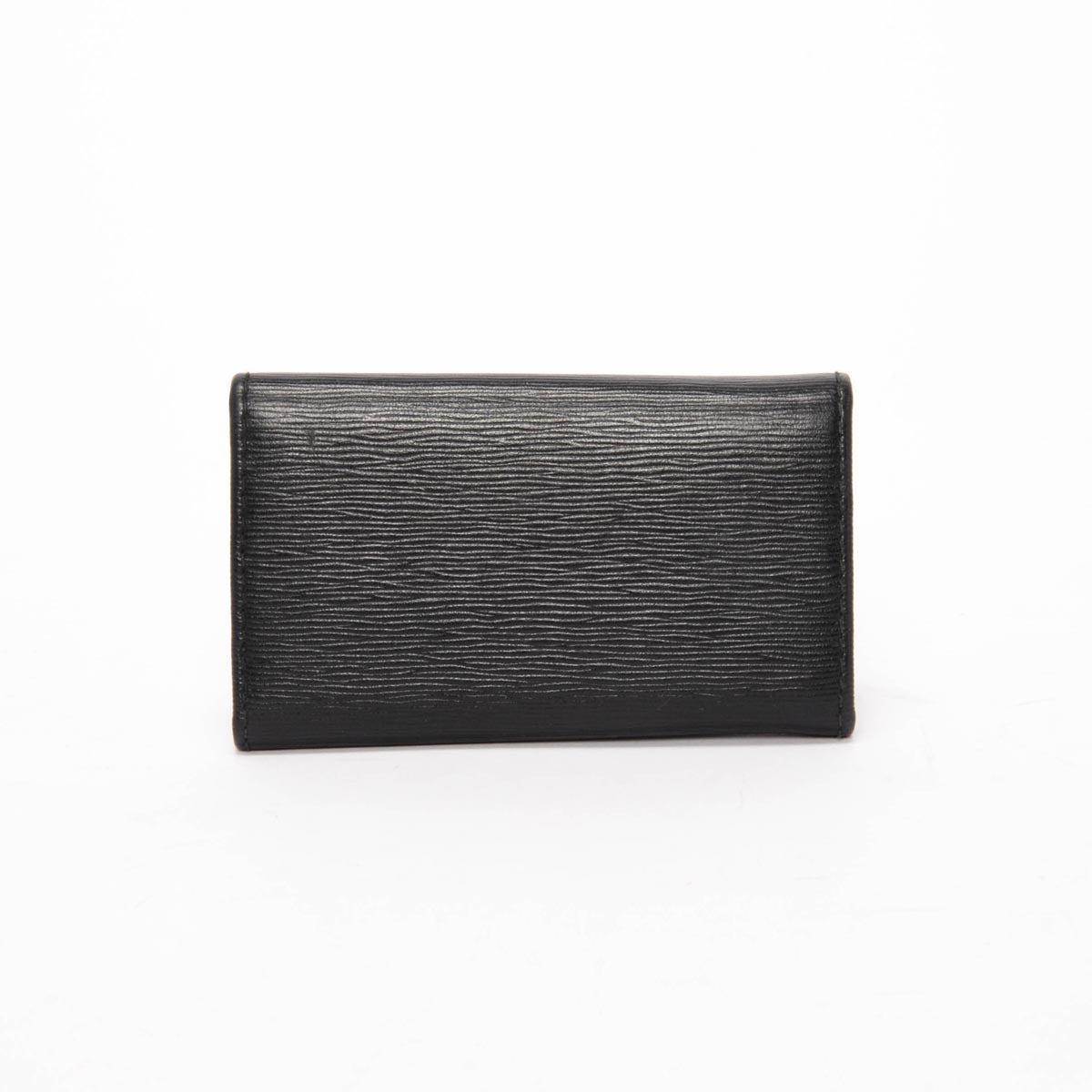 Prada Black Grained Leather 6 Key Holder Key Case