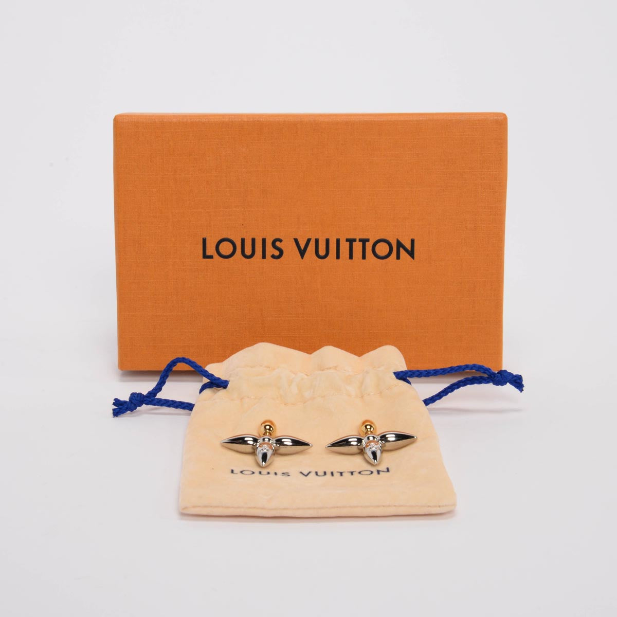 Louis Vuitton Silver & Gold Metal Louisette Earrings