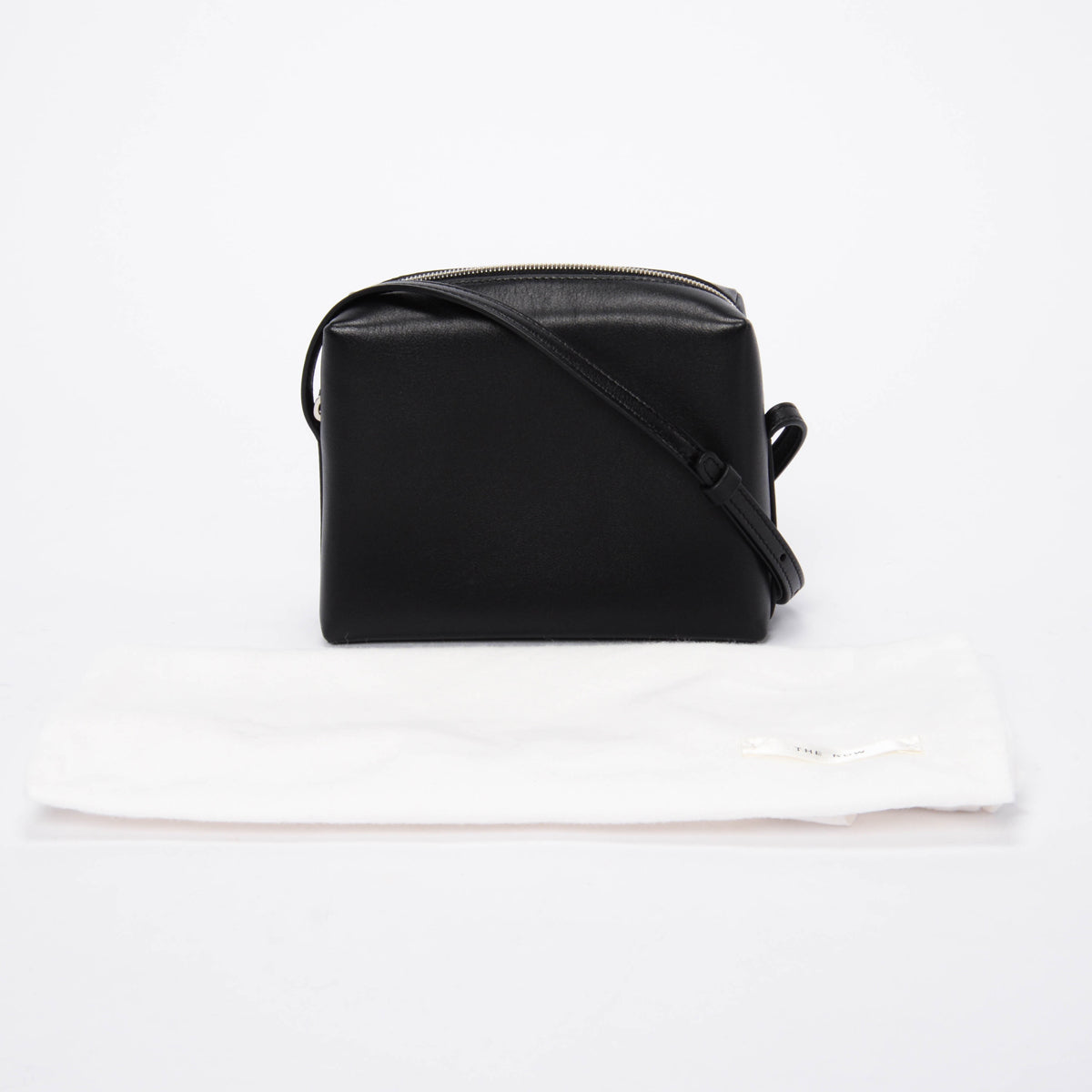 The Row Black Lambskin Regent Cross Body Bag