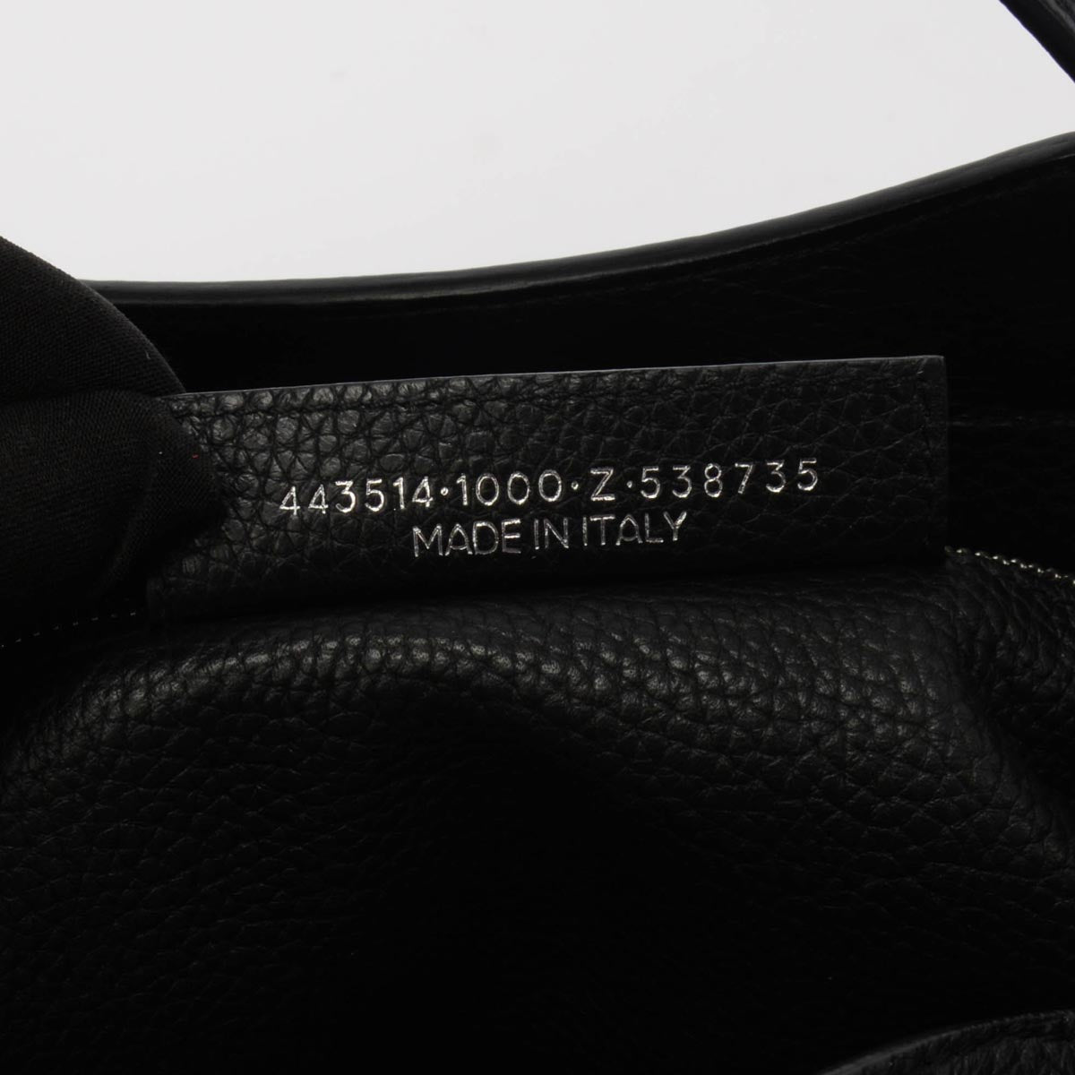 Balenciaga Black Perforated Grained Calfskin Blackout City Bag