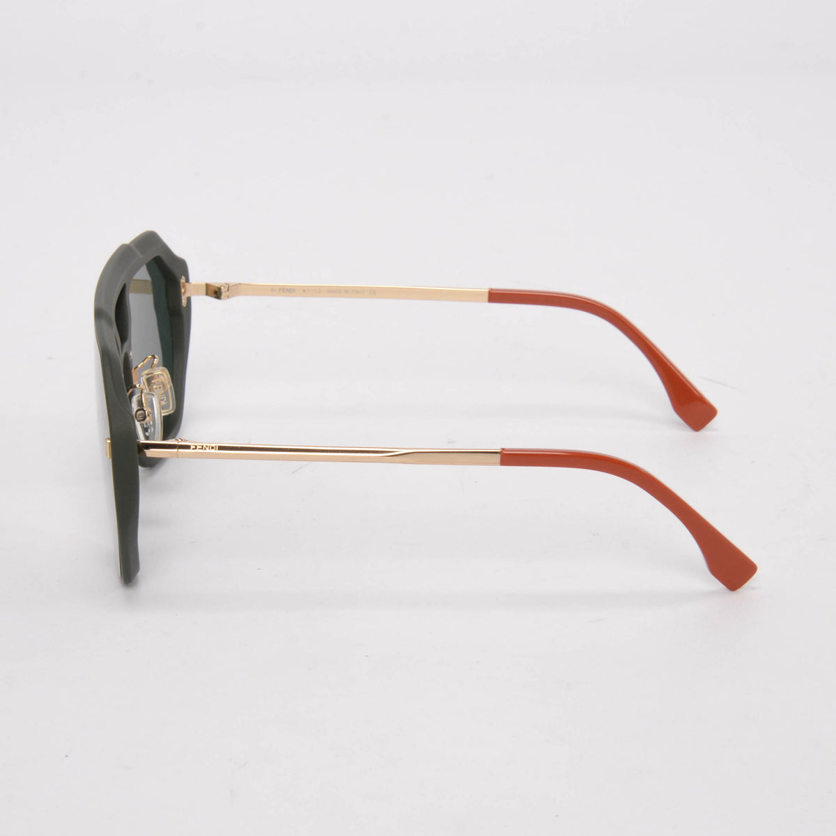 Fendi Green Acetate FF Aviator Sunglasses