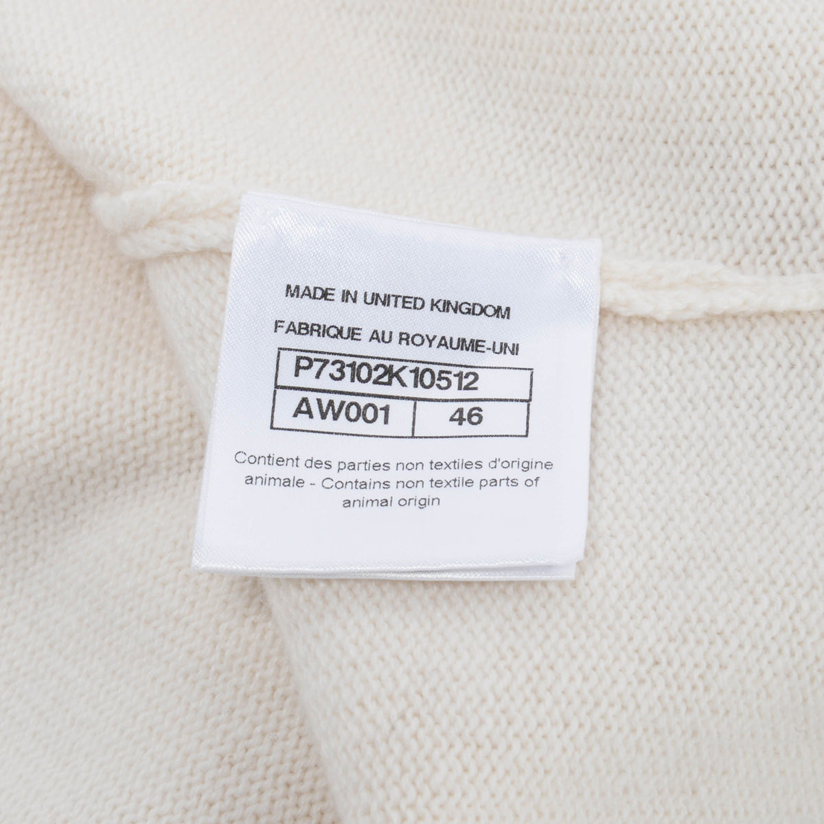 Chanel Cream Cashmere 22A Embellished Button Cardigan FR 46