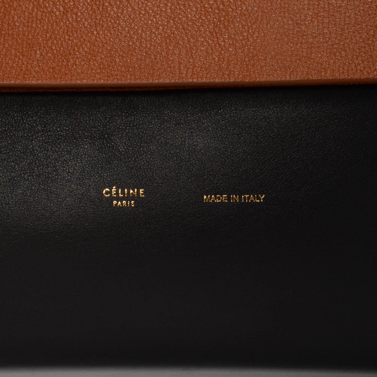 Celine Tan & Black Calfskin All Soft Shoulder Bag